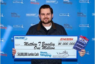 A mother's Valentine's Day card brings her son a million-dollar win.