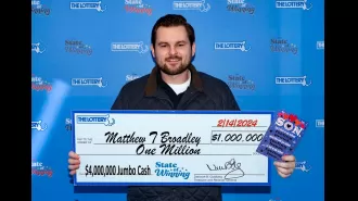 A mother's Valentine's Day card brings her son a million-dollar win.