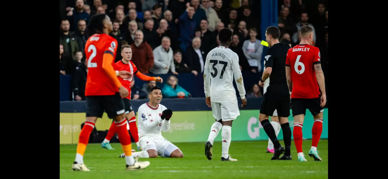 Jamie Redknapp criticizes a Manchester United player for repeatedly committing fouls during a match against Luton Town.