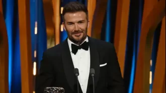David Beckham's one word at the Baftas causes outrage among British people.