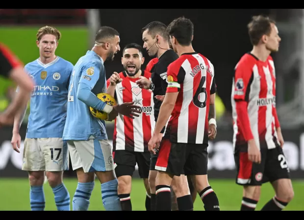 Neal Maupay denies mentioning Kyle Walker's kids during argument on field.