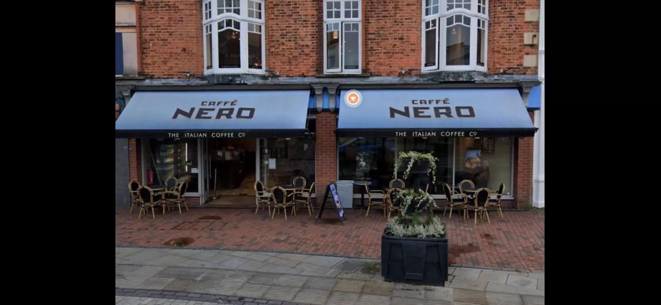 A young girl was airlifted to the hospital after falling from a window above Caffe Nero.