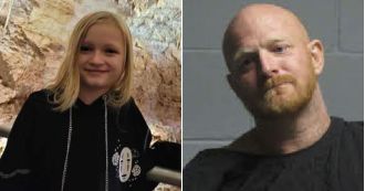 Young girl found dead in river, tied to a rock by a family friend who had walked her to the school bus.
