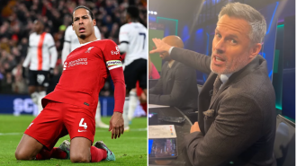 Liverpool's Jamie Carragher takes a jab at a former Manchester United player following Liverpool's victory over Luton.
