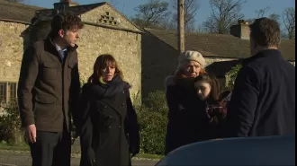 In Emmerdale, April pleads with Gus to help save Rhona's life.