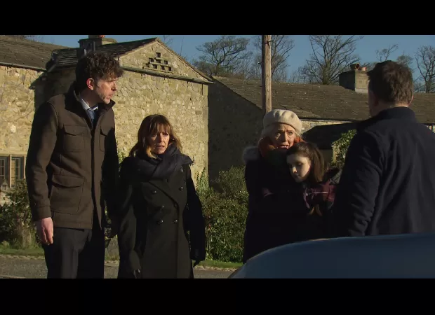 In Emmerdale, April pleads with Gus to help save Rhona's life.