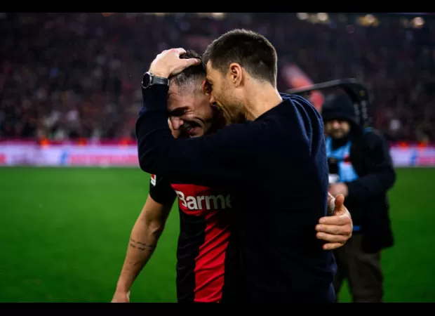 Xabi Alonso comments on being tricked by Granit Xhaka's celebration after his goal.