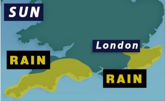 The Met Office is cautioning about potential floods due to heavy rain heading towards the south.