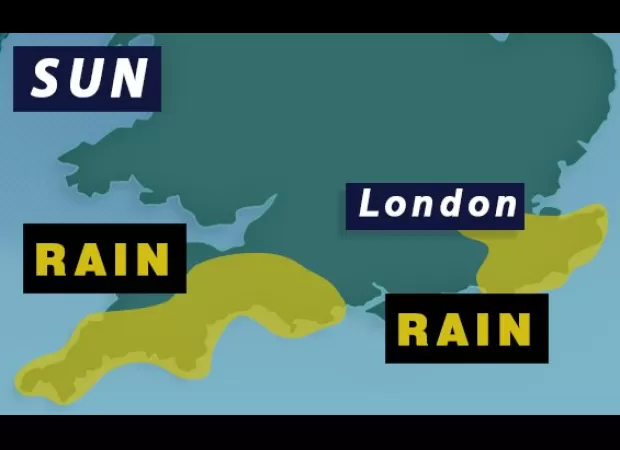 The Met Office is cautioning about potential floods due to heavy rain heading towards the south.
