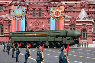 A dangerous group of Russian missile launchers is traveling 250 miles to reach Moscow.