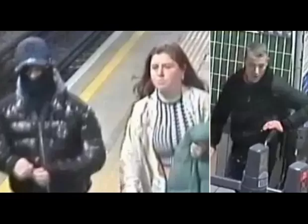 Authorities searching for suspects in suspected acid attack on two boys at a subway station.