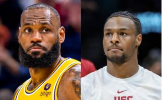 LeBron responds to his son Bronny being taken off the 2024 NBA mock draft by ESPN.
