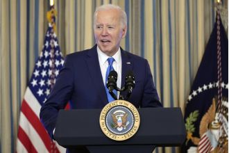 Biden makes light-hearted comments about the outcome of his unplanned medical check-up.