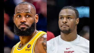 LeBron responds to his son Bronny being taken off the 2024 NBA mock draft by ESPN.