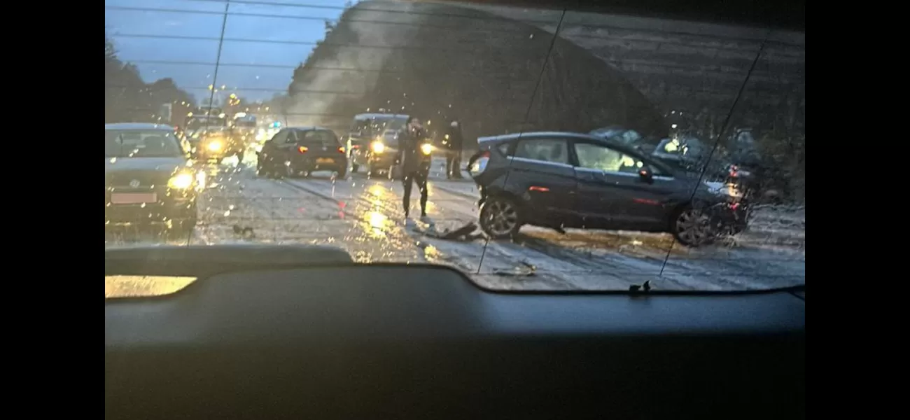 Many people hurt in big highway crash involving 15 cars.
