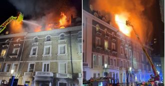 A major fire engulfs London apartments, resulting in 11 individuals hospitalized.