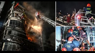 43 people, including children, died in a multi-storey building fire.
