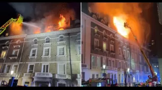 A major fire engulfs London apartments, resulting in 11 individuals hospitalized.