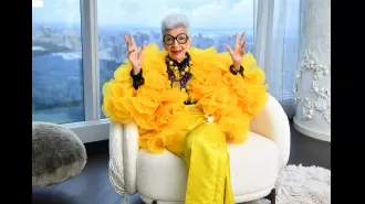 Fashion legend, Iris Apfel, passes away at the remarkable age of 102.