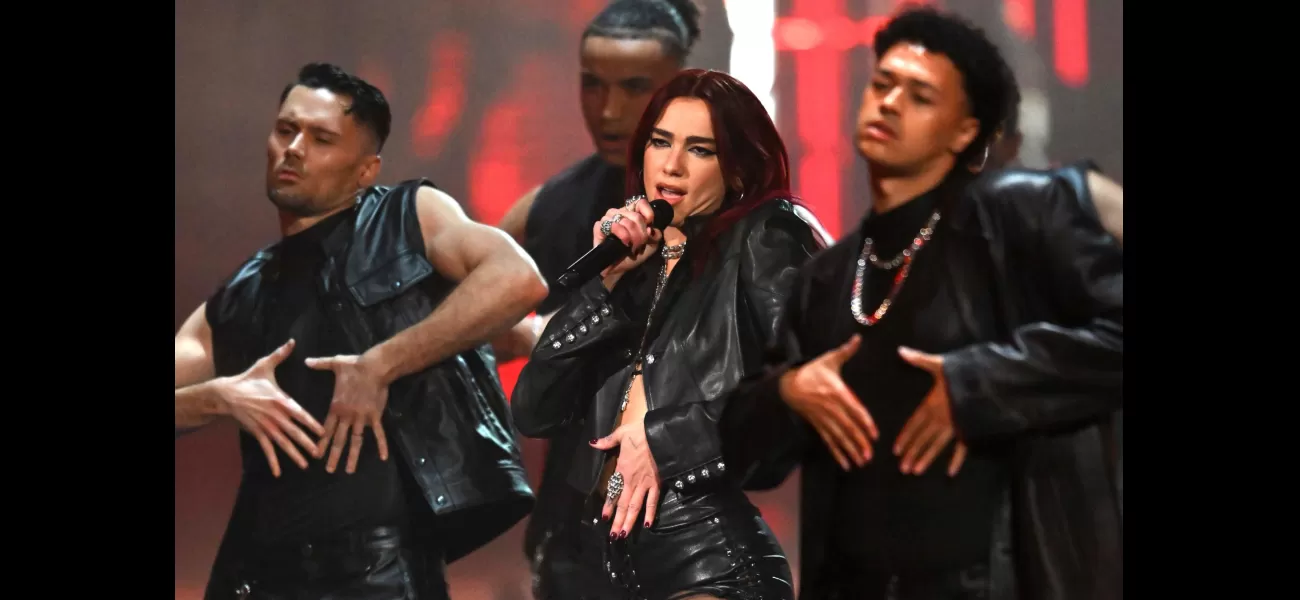 Dua Lipa's bold acrobatic performance starts off the Brit Awards in leather attire.