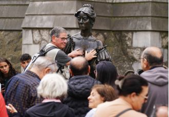 Visitors are touching the famous breasts in Dublin. Will one woman be able to put a stop to it?