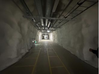 A bomb shelter may become the world's safest playground with basketball courts and cafeterias.