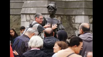 Visitors are touching the famous breasts in Dublin. Will one woman be able to put a stop to it?