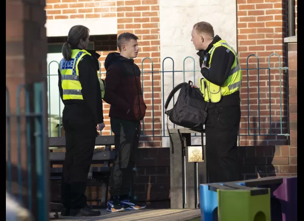 Police question a person in Coronation Street about a knife-related crime, as seen in a new video teaser.