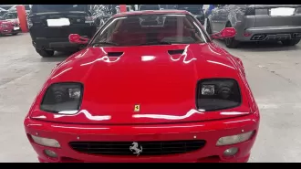 Famous race car driver's missing £350,000 Ferrari located after 28 years.