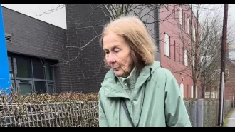 An elderly driver has been forbidden from driving after hitting a nine-year-old child while her mother watched.