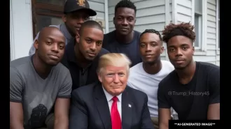 Fake News is the culprit behind viral images of Black Trump supporters.