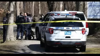 Two human bodies found in park and woods, believed to be connected to a love triangle.