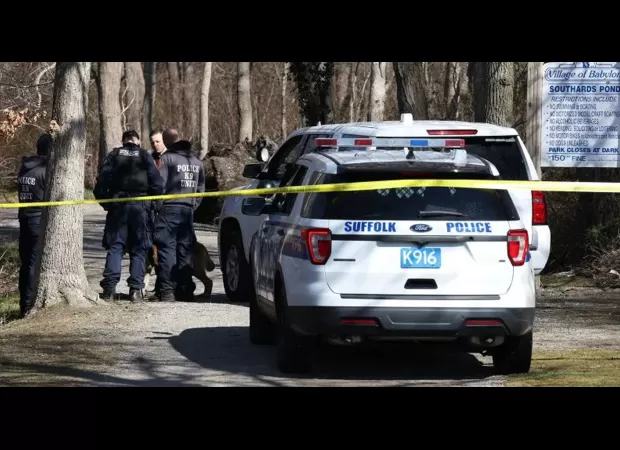 Two human bodies found in park and woods, believed to be connected to a love triangle.