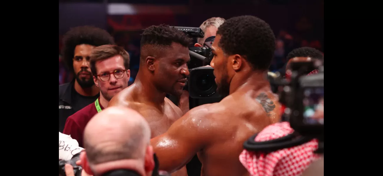 Joshua urged Ngannou to continue boxing after defeating him with a knockout.