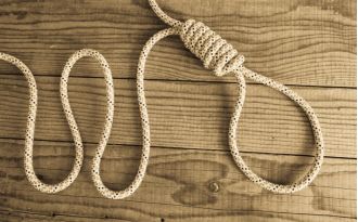 A monkey toy was discovered hanging with a noose around its neck in a Brooklyn apartment building.