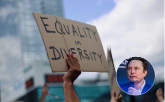 Elon Musk calls attention to Jeff Bezos' ex-wife's large donations towards diversity, equity, and inclusion efforts.