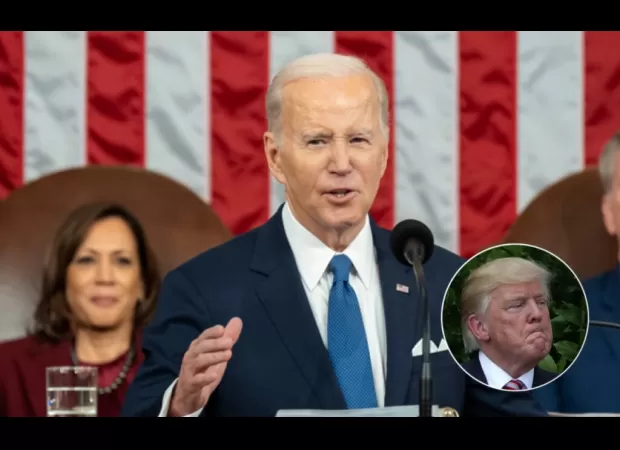 Biden criticizes Trump in State of the Union without using his name.