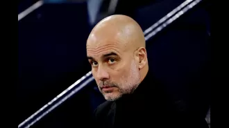 Guardiola cautions his Manchester City players before their match against Liverpool.