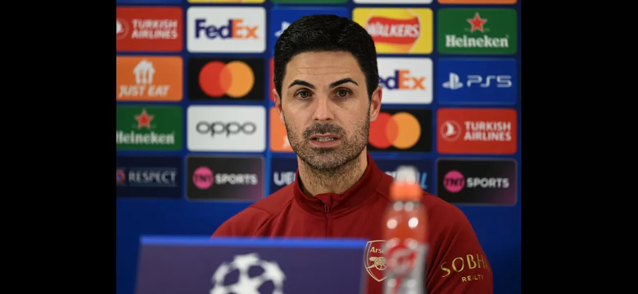 Arsenal coach Mikel Arteta reacts to remarks made by Porto head coach Sergio Conceicao.