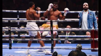 Drake loses big on his bet on Francis Ngannou as Anthony Joshua wins the boxing match.