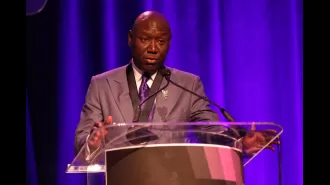 Ben Crump receives keys to Miami Gardens at Jazz in the Gardens Music Festival for his work as a civil rights lawyer.