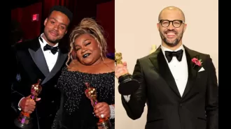 Three black winners at the Academy Awards: Da’Vine Joy, Cord Jefferson, and Kris Bowers.