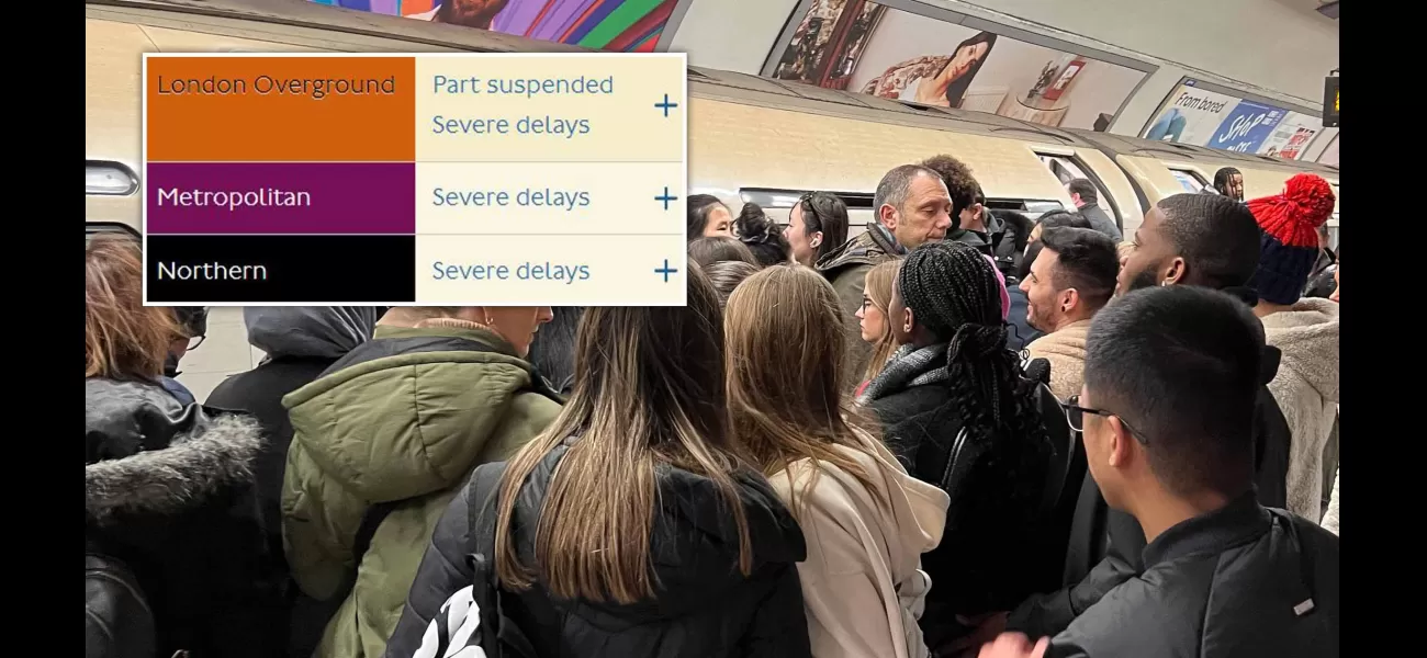 A broken train in London creates major travel disruption and long delays.