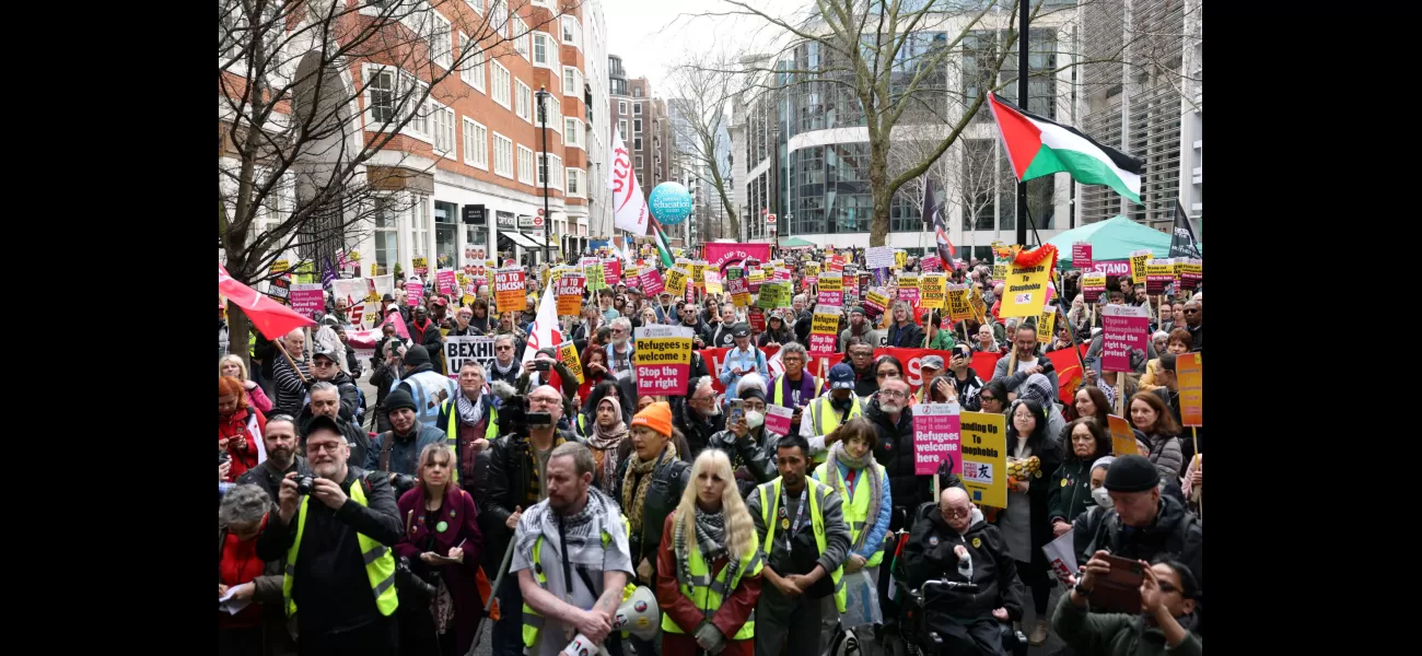 Protesters gather outside Home Office to show support for Diane Abbott.