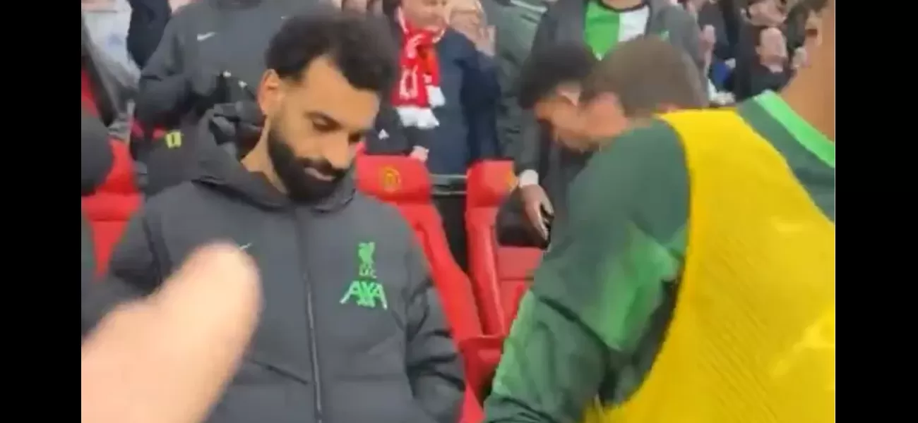 After an intense FA Cup win, a Man Utd fan taunts Mohamed Salah with laughter.