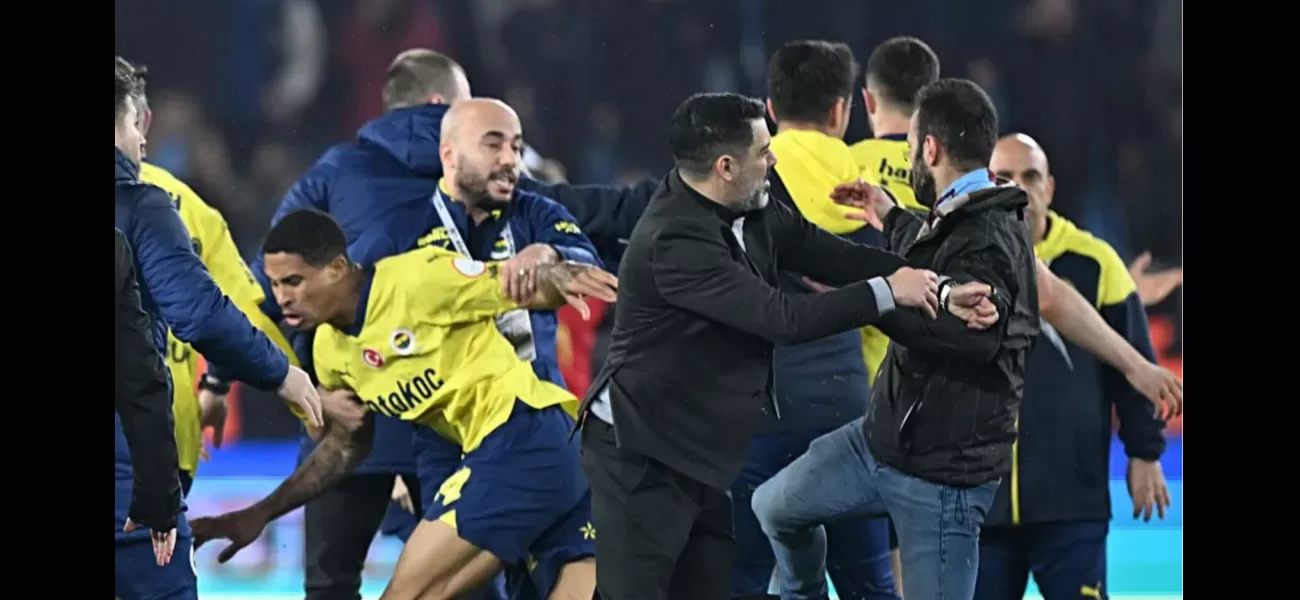 Soccer player Batshuayi tries kick on fan during violent Trabzonspor v Fenerbahce match.