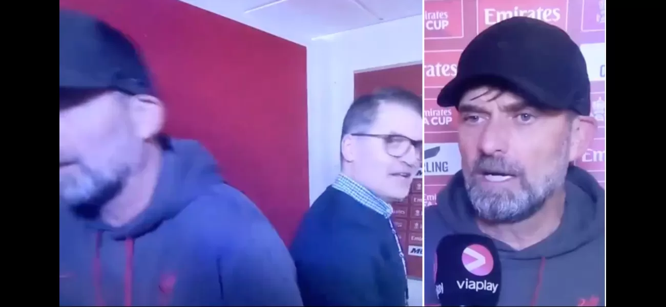 Journalist describes surprising events after Jurgen Klopp abruptly ended interview following Liverpool loss.