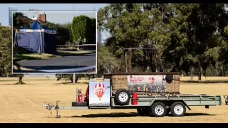 A person passed away from falling off a hot air balloon.
