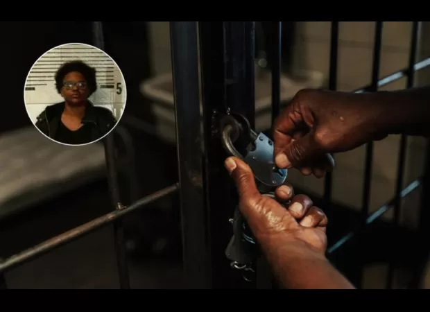 Woman cop at ladies' jail arrested for interactions with prisoner.