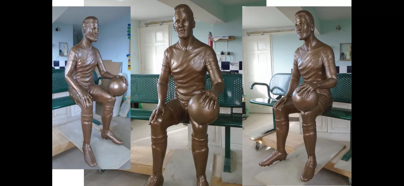 Rare photos reveal hidden £7,200 statue of Harry Kane that has been kept secret for years.